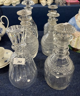 Lot 262 - A collection of six 19th Century cut glass...