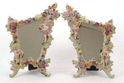 Lot 284 - Two continental porcelain Meissen style...