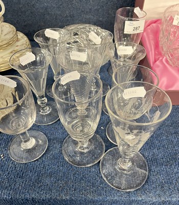 Lot 287 - A collection of 19th Century wine and cordial...