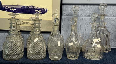 Lot 297 - Quantity of 19th Century decanters, some...