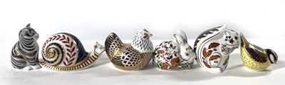 Lot 314 - Group of six Royal Crown Derby paperweights...