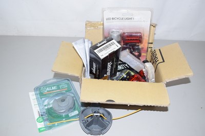 Lot 529 - Box of various cycle accessories including...
