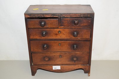 Lot 558 - 19th Century miniature chest of drawers,...