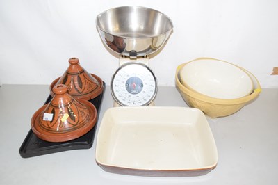 Lot 608 - Quantity of various kitchenalia including Aga...