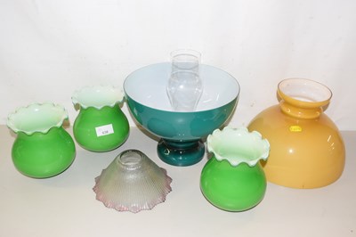 Lot 636 - Various oil lamp shades