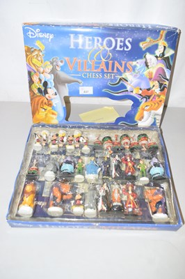 Lot 637 - Disney Heroes & Villains chess set