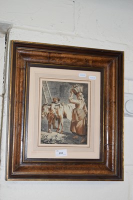 Lot 655 - Framed coloured engraving