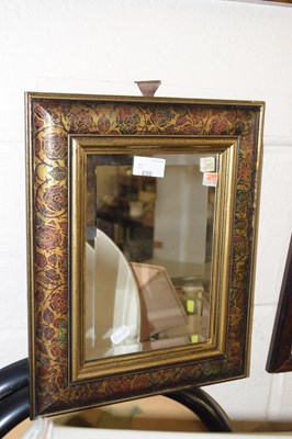 Lot 656 - Ornately decorated small wall mirror