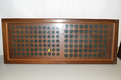 Lot 665 - A glass topped coin display cabinet