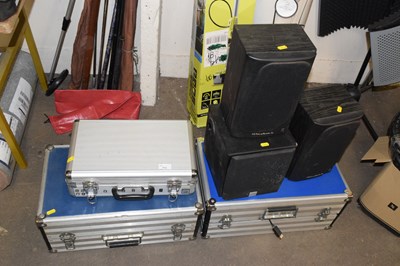 Lot 713 - Three flight cases containing various...