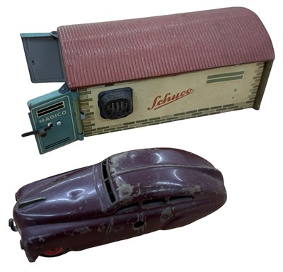 Lot 185 - A tinplate Schuco 'Magico' Garage (lacking...