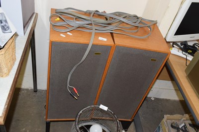 Lot 728 - Pair of vintage speakers on stands