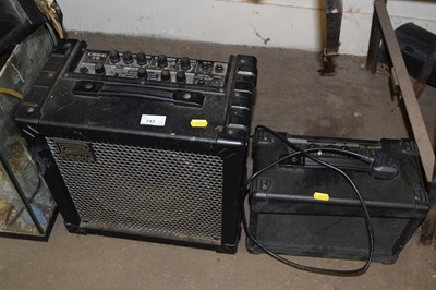 Lot 743 - Small Roland guitar amplifier together with a...