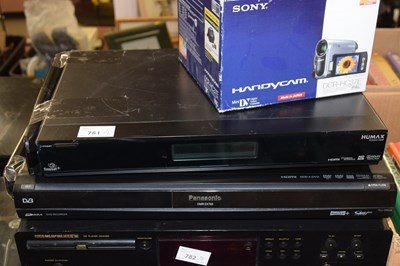 Lot 781 - Panasonic DVD recorder together with freesat box