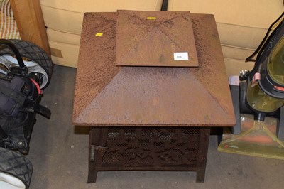 Lot 808 - A metal outside fireplace