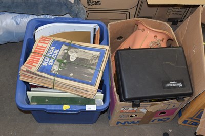 Lot 819 - Two boxes of various house clearance sundries...