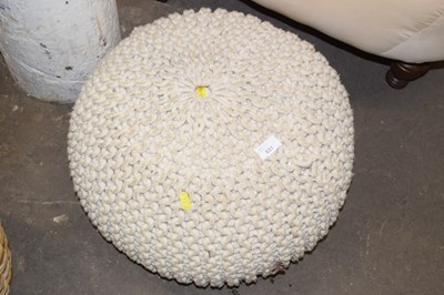 Lot 831 - A knitted pouffe