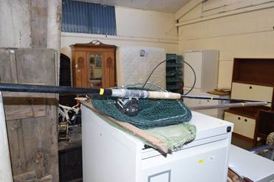 Lot 847 - Fishing rod, nets etc