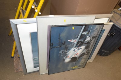 Lot 860 - Four large framed aircraft interest prints