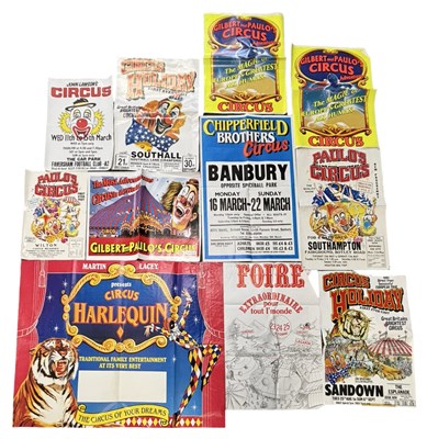 Lot 409A - A collection of various vintage circus posters