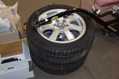 Lot 884 - Pair of Volvo alloy wheels and tyres