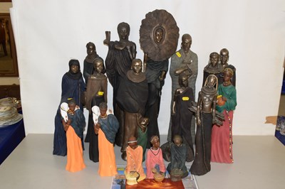 Lot 161 - A collection of resin Maasia figures from the...