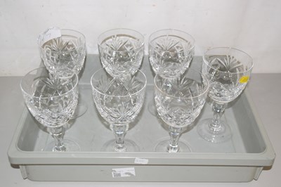 Lot 174 - A set of seven Royal Brierly clear wine glasses