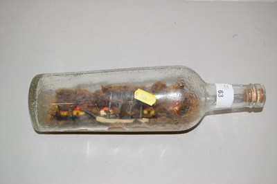 Lot 63 - Ship diarama in a bottle