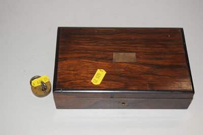 Lot 70 - Small wooden storage box and vintage padlock