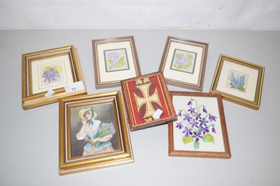Lot 72 - Seven needlework pictures