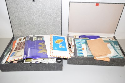 Lot 76 - Two boxes of assorted stamps and first day covers