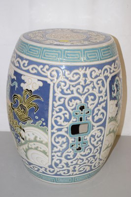 Lot 179 - 20th Century Oriental ceramic stool or...