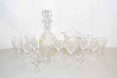 Lot 10 - A decanter together with various spirit...