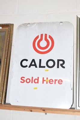 Lot 31 - A sheet metal sign Calor Sold Here
