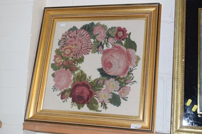 Lot 35 - A 20th Century tapestry of a garland of roses