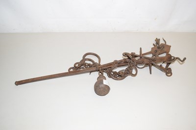 Lot 45 - Two pairs of Georgian steel butchers scales
