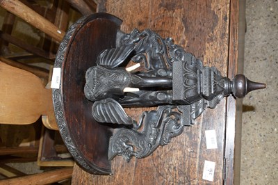Lot 289 - A small South East Asian hardwood wall bracket...
