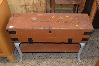 Lot 296 - A painted pine box mounted on later stand