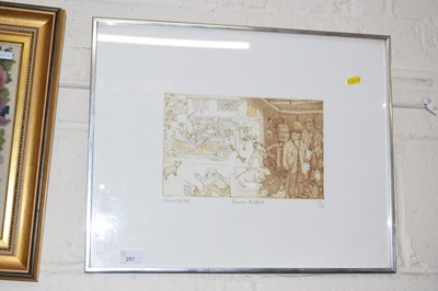 Lot 251 - Drunken Bideford, Chris Orr 1971, signed...