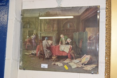 Lot 259 - Reproduction print of gentleman in the parlour...