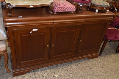 Lot 318 - A modern dark wood sideboard