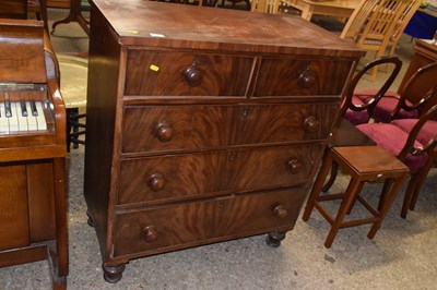 Lot 330 - Victorian mahogany chest with two short over...