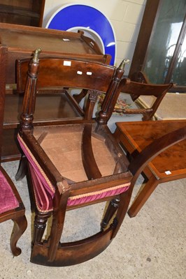Lot 335 - A pair of late Georgian mahogany bar back...