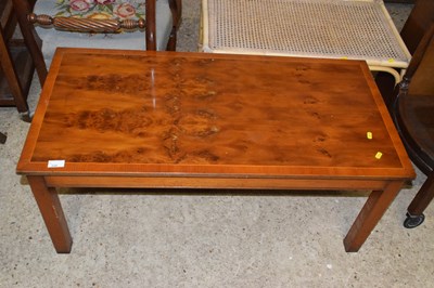 Lot 336 - A yew wood veneered coffee table