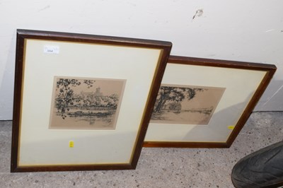 Lot 354 - A pair of engravings of Paris river scenes