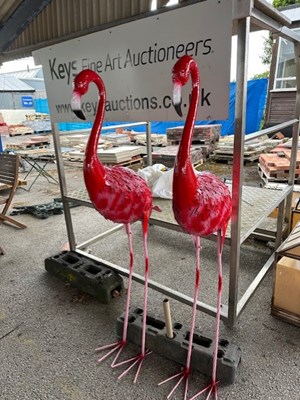 Lot 151a - Pair of large Flamingos