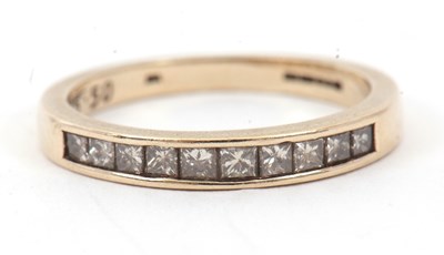 Lot 14 - A 9ct diamond ring, the upper section with...