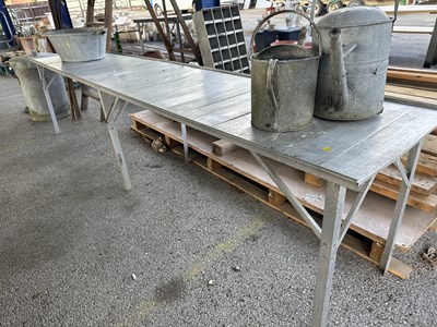 Lot 286 - Long green house table