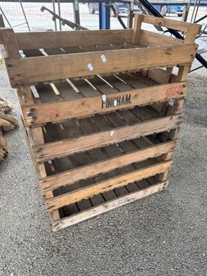 Lot 149a - Six vintage wooden Fruit Trays