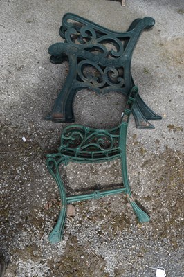 Lot 216a - Pair cast Bench Ends